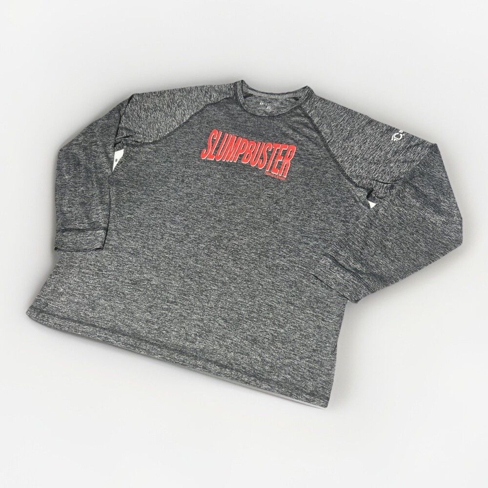 Holloway Slumpbuster Grey Heather Long Sleeve Performance Shirt Men's XL